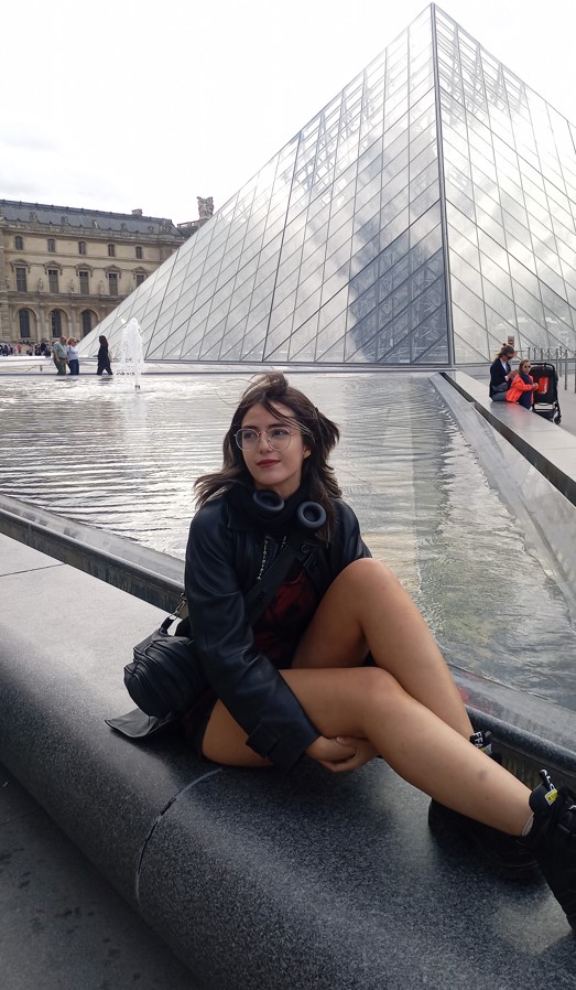 Picture of me at the Louvre museum.